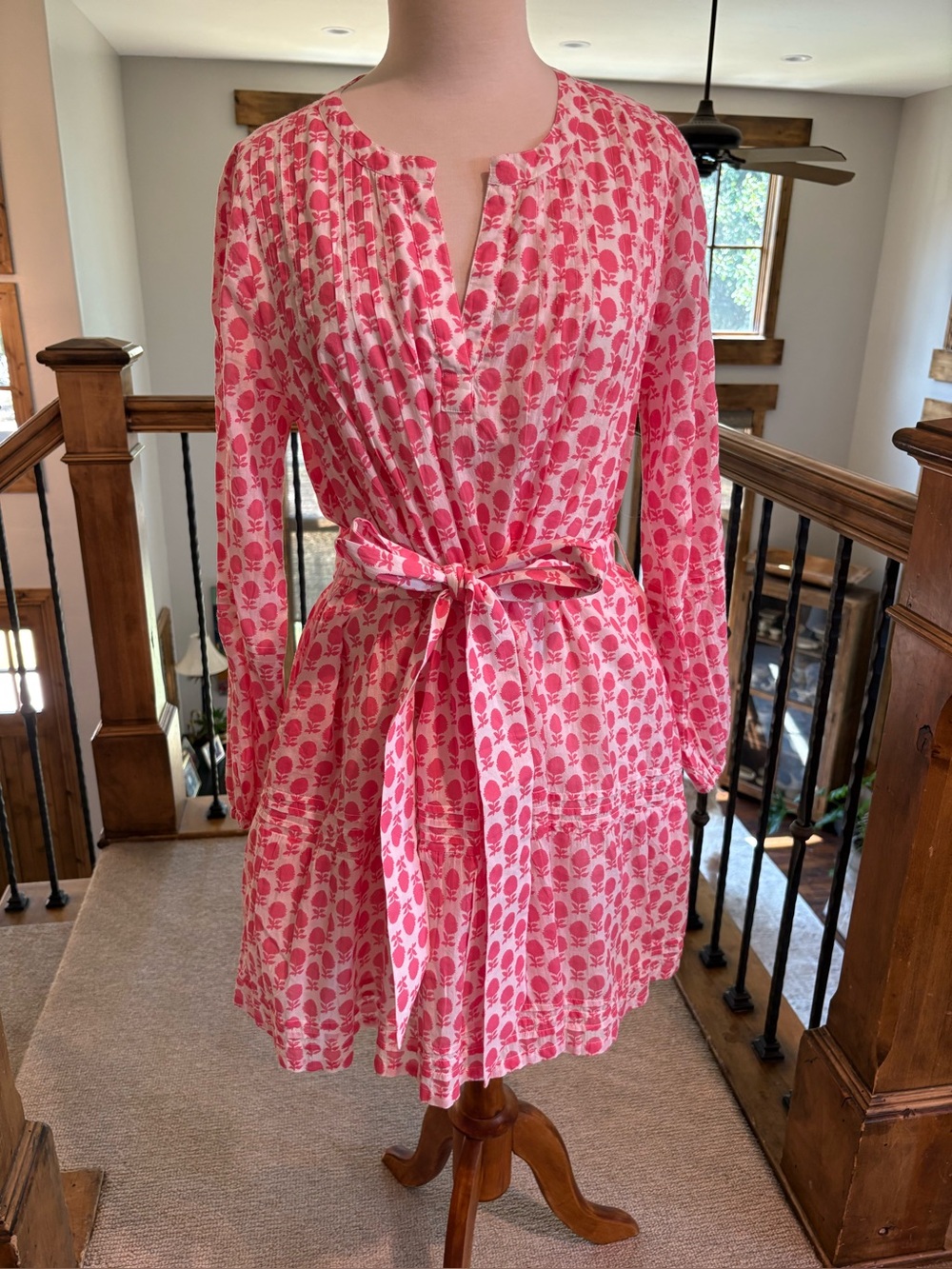 Roller Rabbit Vinca Nydia mini dress 100% cotton sz M Pink